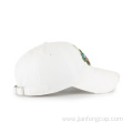 Patches and destoried birm white baseball cap